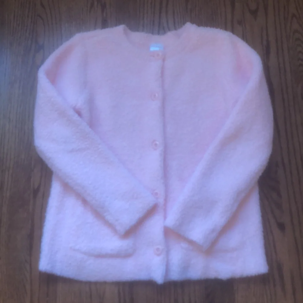 Hanna Andersson Pink Marshmallow Cardigan Size 10 - Picture 1 of 6
